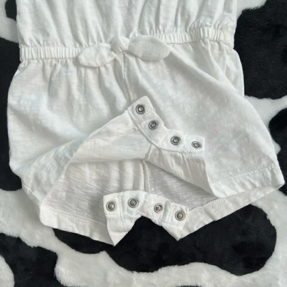 Carter's Embroidered Sleeveless Slub Jersey Romper Baby‎ Girl 6 months